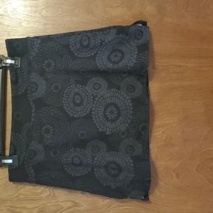 Black Gray Stretch Skirt Skort S